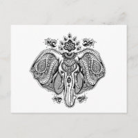 Inspirado elefante vintage indio