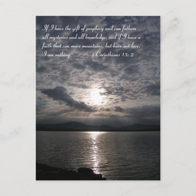Postal Inspirador | 1 Corintios 13; 2 (Anverso)