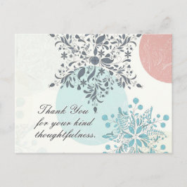 Postal Inspirador agradecimiento Escritura, Flor Vintage