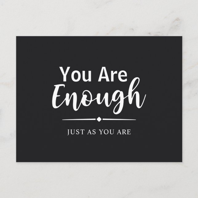 Postal Inspiradora caligrafía de escritura Minimalista mo (Anverso)