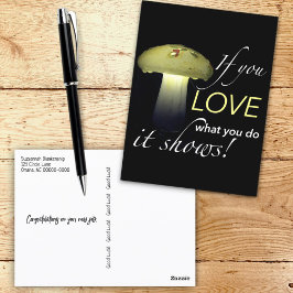 Postal Inspiradora cita de la vida tipografía hongos