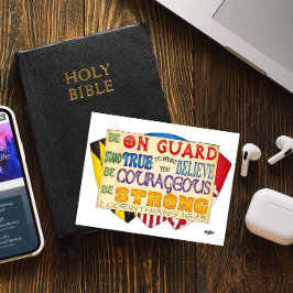 Postal Inspiradora con Escudo Fuerte