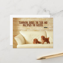 Postal Inspiradora de cita "Éxito en el trabajo en