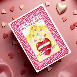 Postal Inspiradora de corazón abierto