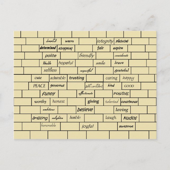 Postal inspiradora de graffiti (Anverso)