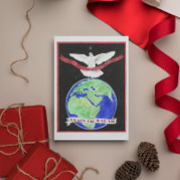 Postal Inspiradora de la paz en la Tierra