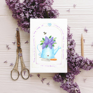 Postal Inspiradora de Lilac Wateringcan
