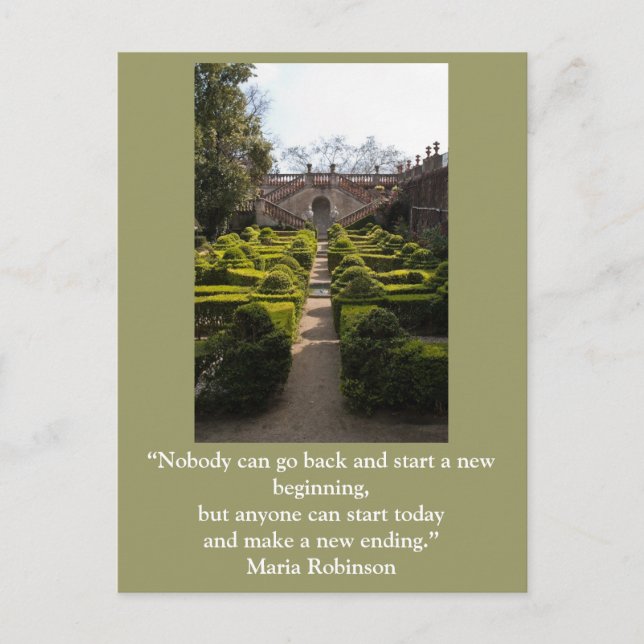 Postal inspiradora: Nuevo comienzo (Anverso)