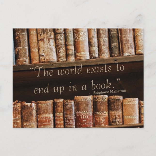 Postal Inspirando cita del libro antiguo (Anverso)