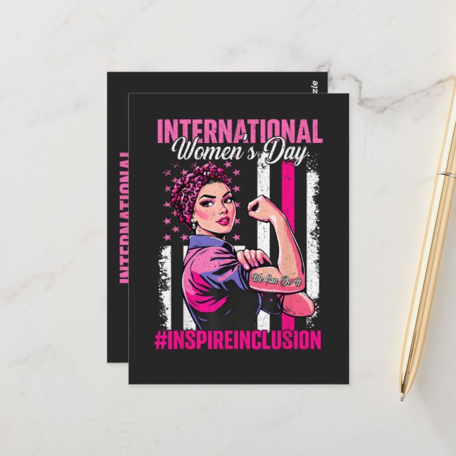 Postal Inspirar Inclusión 8 Marzo Internacional  (Anverso/Reverso In Situ)