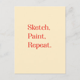 Postal Inspirar la persistencia creativa con la cita de l