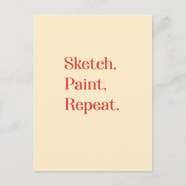 Postal Inspirar la persistencia creativa con la cita de l (Anverso)