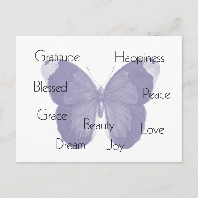 Postal Inspirational Butterfly (Anverso)