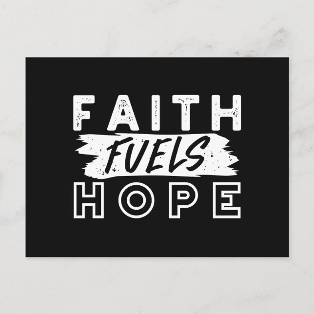 Postal Inspirational Faith Quote – Faith Fuels Hope (Anverso)