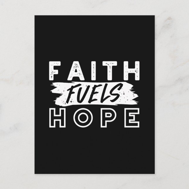 Postal Inspirational Faith Quote – Faith Fuels Hope (Anverso)