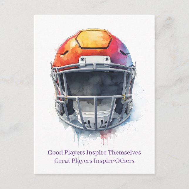 Postal Inspirational Motivational Football Helmet  (Anverso)