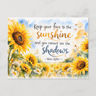 Postal Inspirational Sunflowers – Watercolor Sunflower