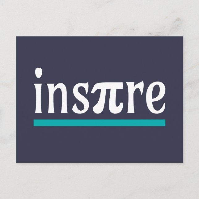 Postal Inspire Math Pun Funny Inspirador (Anverso)
