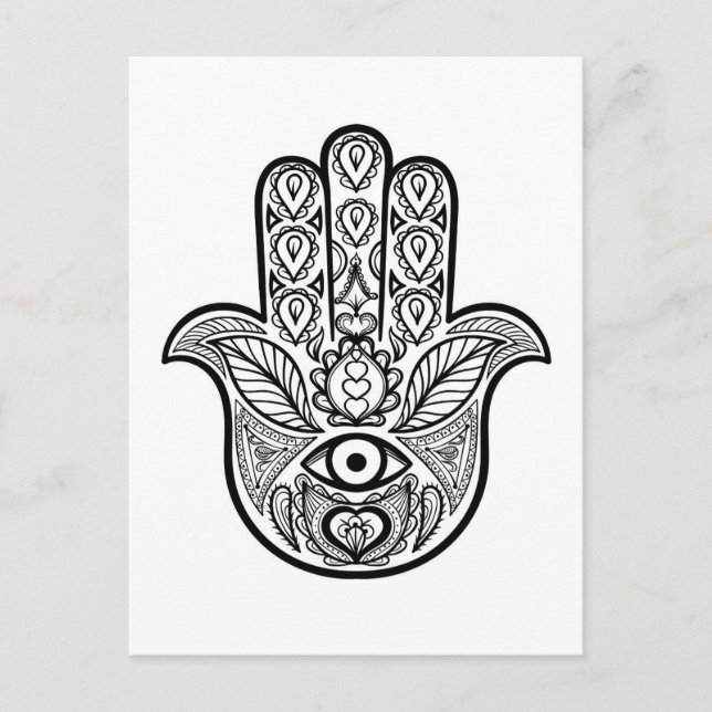 Postal Inspired Hamsa Hand (Anverso)