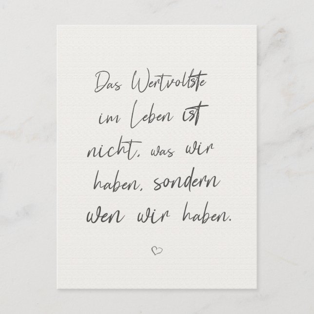 Postal Inspirierender Motivierender Spruch Zitat Karte (Anverso)