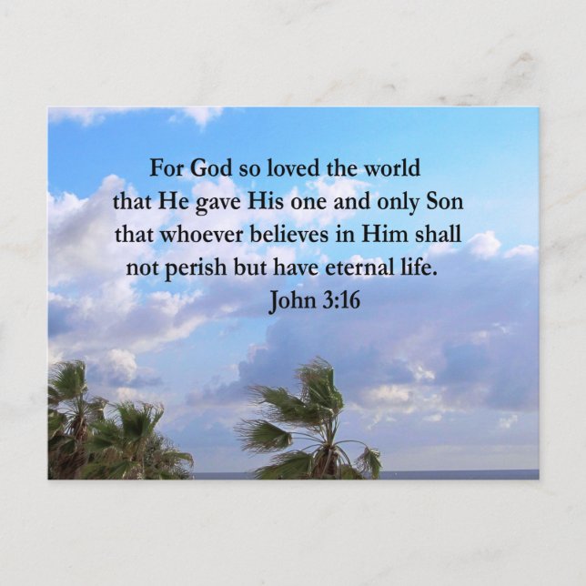 POSTAL INSPIRING JOHN 3:16 FOTO (Anverso)
