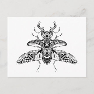 Postal Inspiro Psicodélico Stag-Beetle