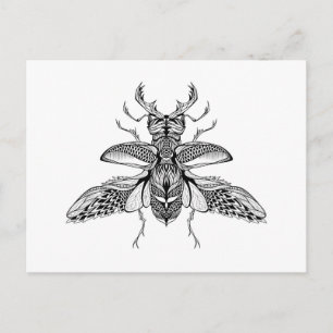 Postal Inspiro Psicodélico Stag-Beetle