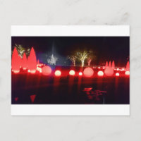 Instalación de Arte de Luz Roja Brillante Noche Fa