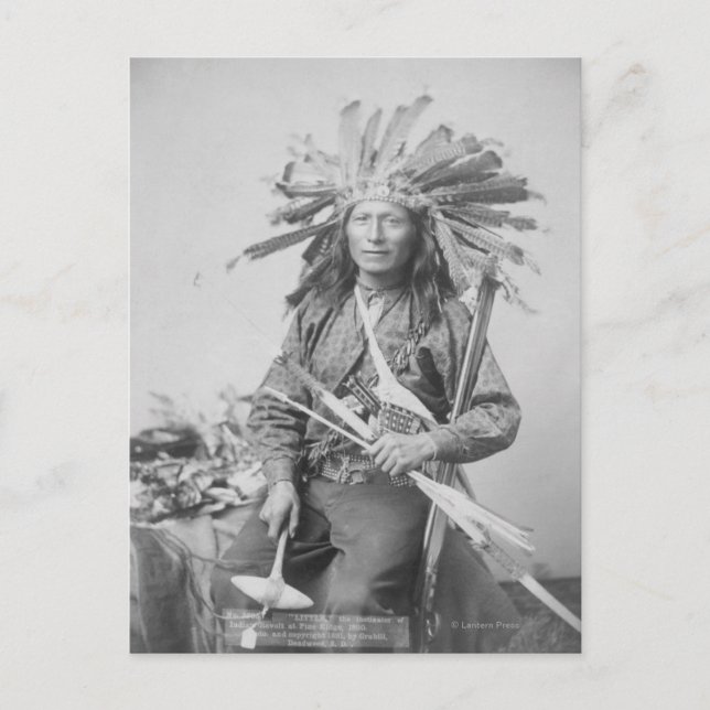 Postal Instigador de la revuelta india en Pine (Anverso)