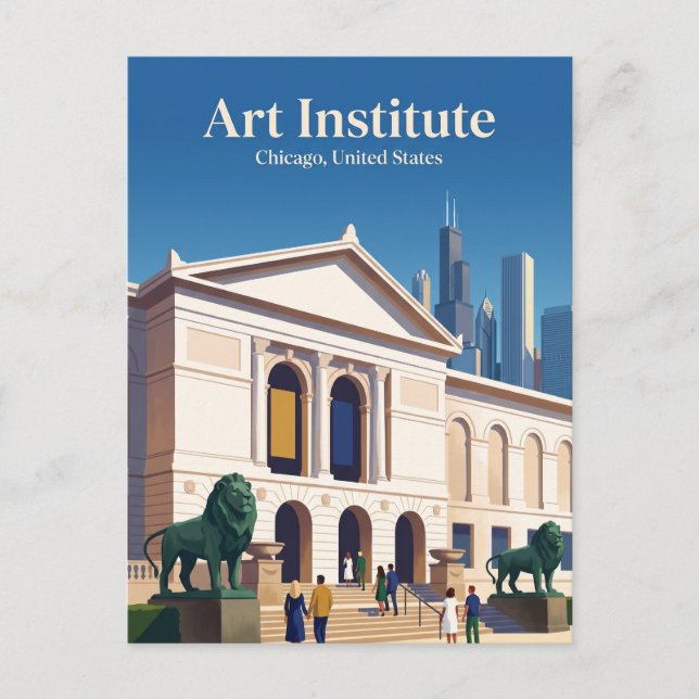 Postal Instituto de Arte de Chicago Illinois (Anverso)