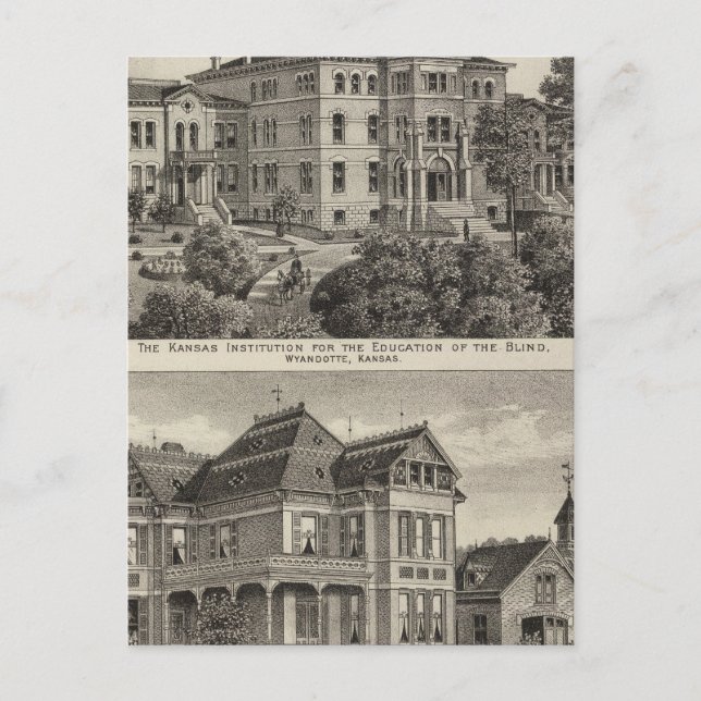 Postal Instituto de Kansas para la Educación de los Ciego (Anverso)