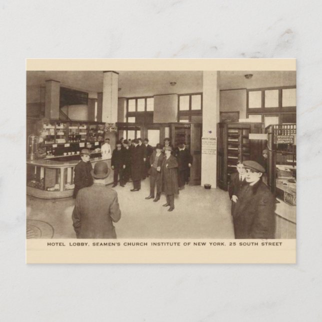 Postal Instituto de la Iglesia para Marineros de Nueva Yo (Anverso)