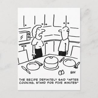 Postal Instrucciones de Receta Seguidas Cocinando en una