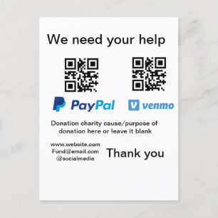 Postal Instrucciones para la recolección de donaciones: a