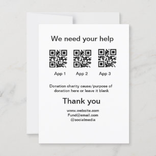 Postal Instrucciones para la recolección de donaciones: a