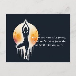 Postal Instructor de Meditación de Yoga Tree Pose Full Mo