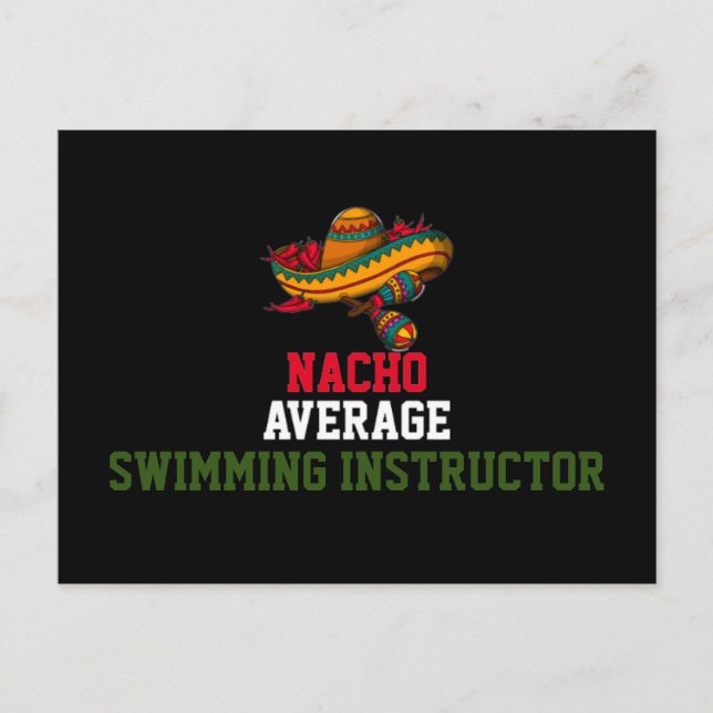 Postal Instructor de natación no promedio  (Anverso)