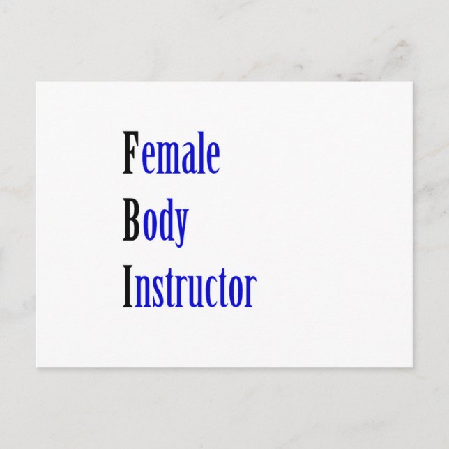 Postal Instructora corporal femenina (Anverso)