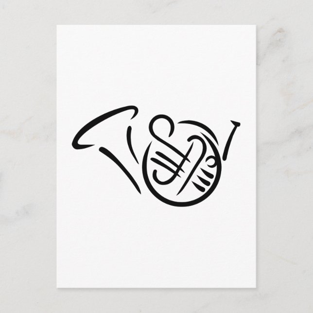 Postal Instrumento de cuerno francés (Anverso)