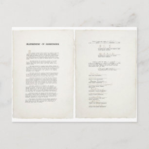 Postal Instrumento de rendición de Japón en la Segunda Gu