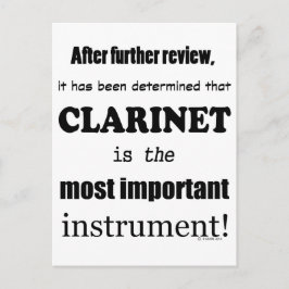 Postal Instrumento más importante de Clarinet