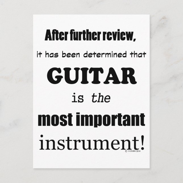 Postal Instrumento más importante de guitarra (Anverso)