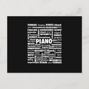 Postal Instrumento musical Piano Jugador Gran Regalo de P