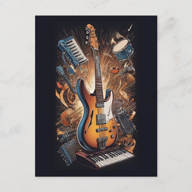 Postal Instrumentos musicales (Anverso)