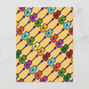 Postal instrumentos musicales coloridos