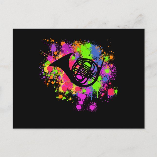 Postal Instrumentos musicales de pintura artística del Cu (Anverso)