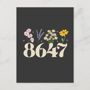 Postal intage 8647, Anti Trump, floral feminista, sutil
