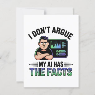 Postal Inteligencia Artificial Hechos Diseño Humor