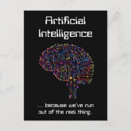 Postal Inteligencia artificial vs cosas reales
