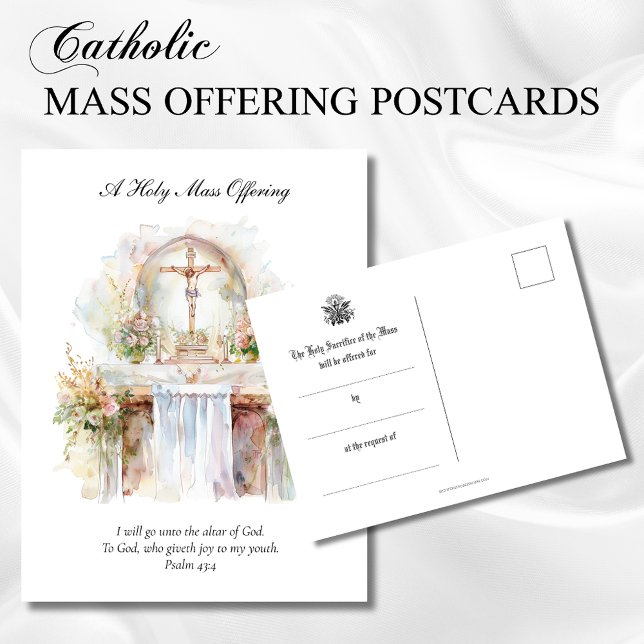 Postal Intenciones de Ofrenda de Misa Católica Remembranc (Subido por el creador)